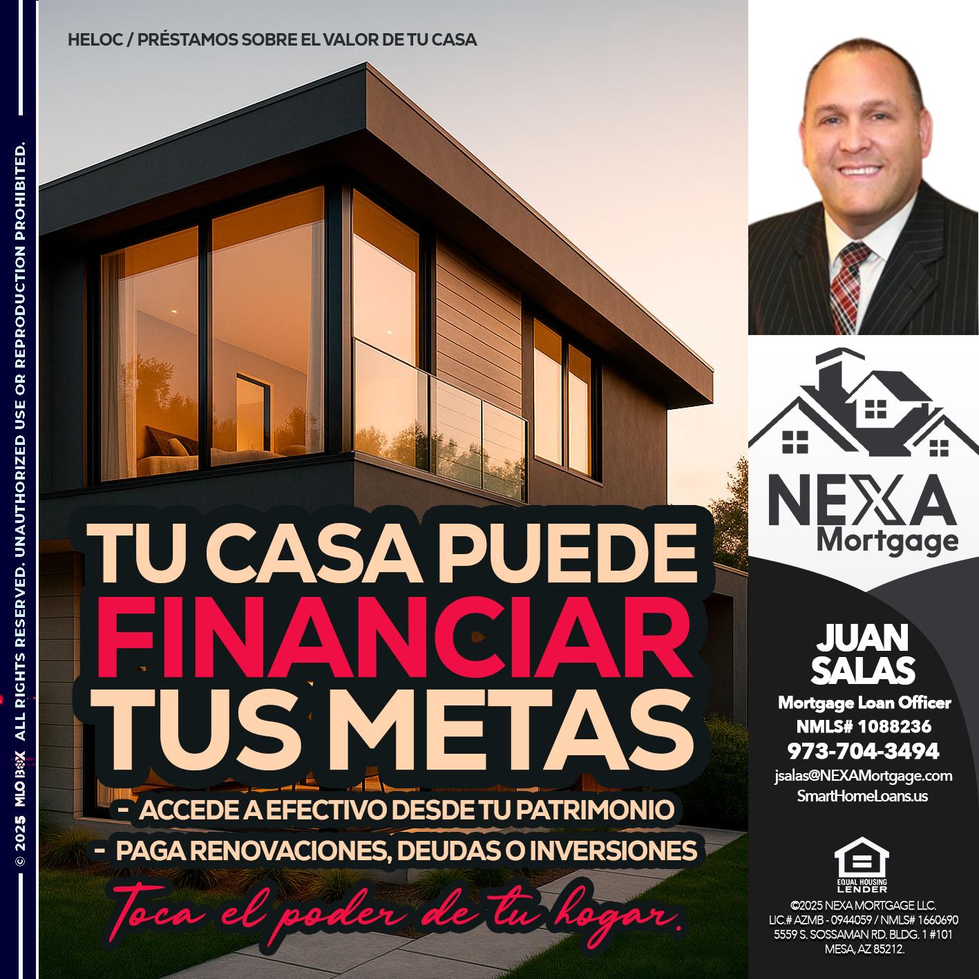 TU CASA PUEDE - Juan Salas -Sr. Mortgage Loan Officer