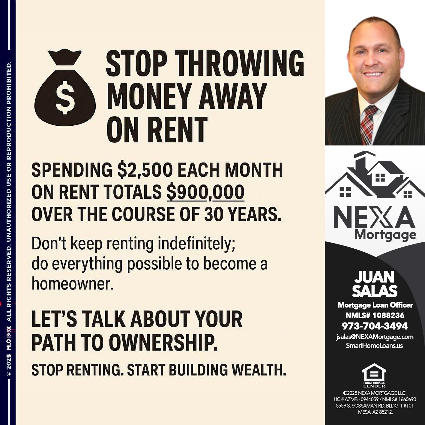 STOP THROWING - Juan Salas -Sr. Mortgage Loan Officer
