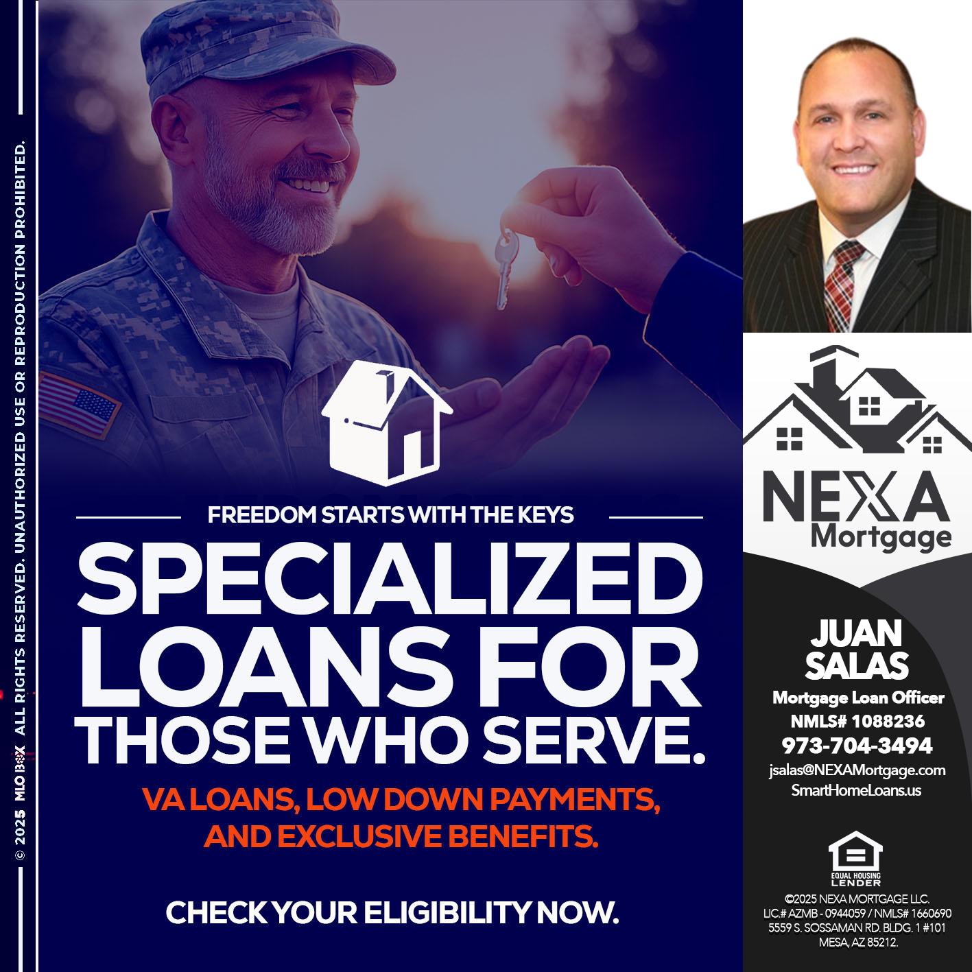 SPECIALIZED LOANS - Juan Salas -Sr. Mortgage Loan Officer